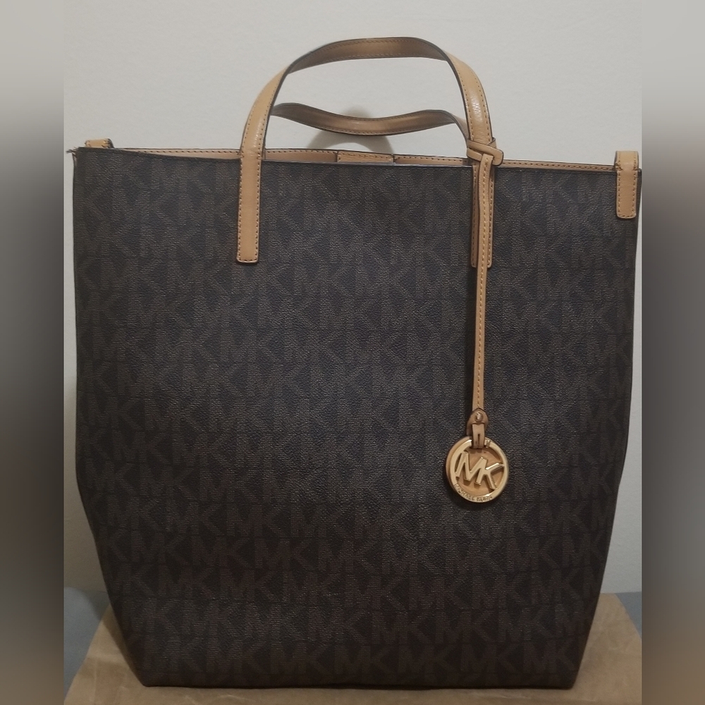 Michael Kors Brown and Tan Signature Tote
